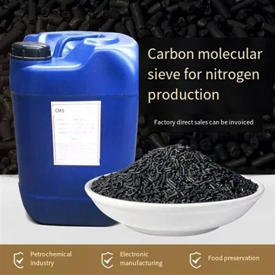 Peneira molecular de carbono para preservação de alimentos